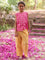 Set of 2 - Linda Organic Cotton Block Printed Top & Pants Set