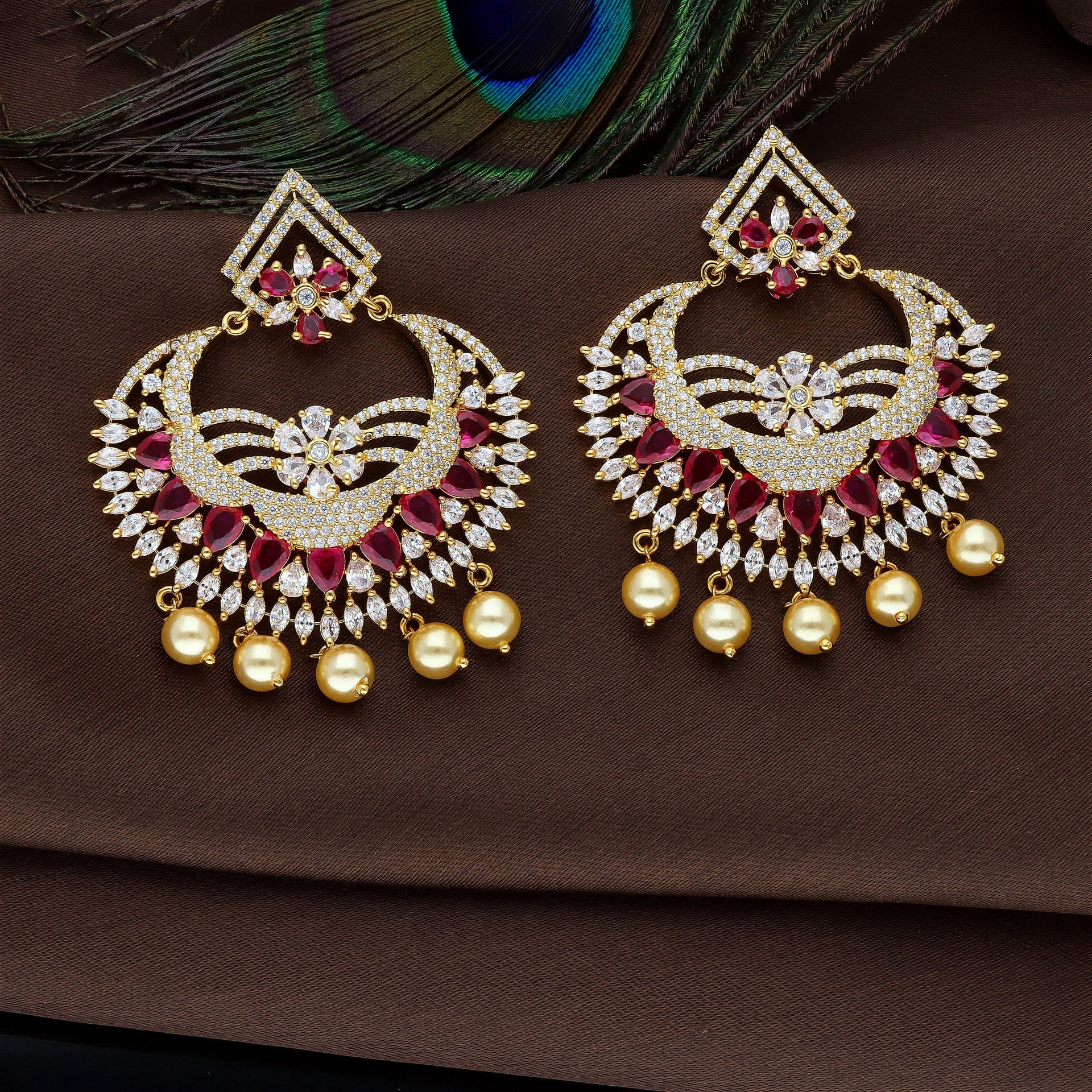 Zirconia Dangler Earrings