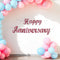 Propcon Happy Anniversary Glitter Metallic Banner