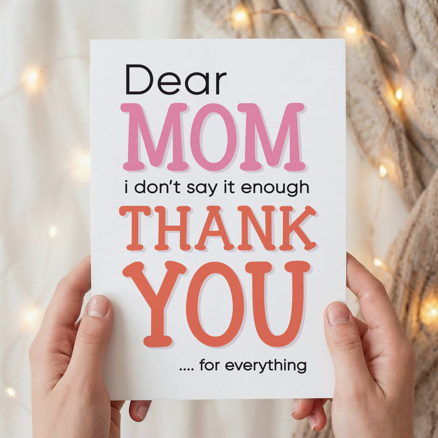 Thank You Mom Card