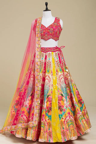 Floral Traditional Silk Lehenga