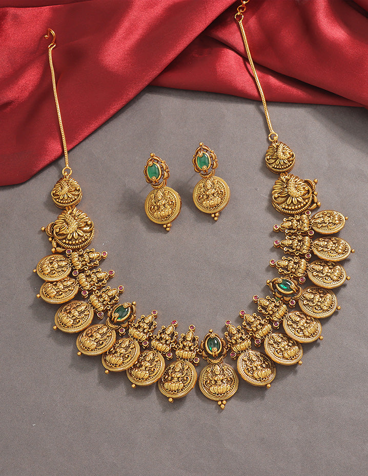 Designer Matt Lakshmi Kasula Necklace Set