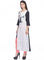 White Printed 3/4 Sleeve kurta