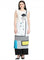 White Sleeve Less Printed kurta