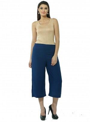 Blue Ankle-Length Pants