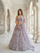 Lilac Net Heavy Sequins And Stone Embroidery Ghagra Set