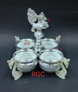 RGC latest German silver Jumbo panchapala with 4 bowls