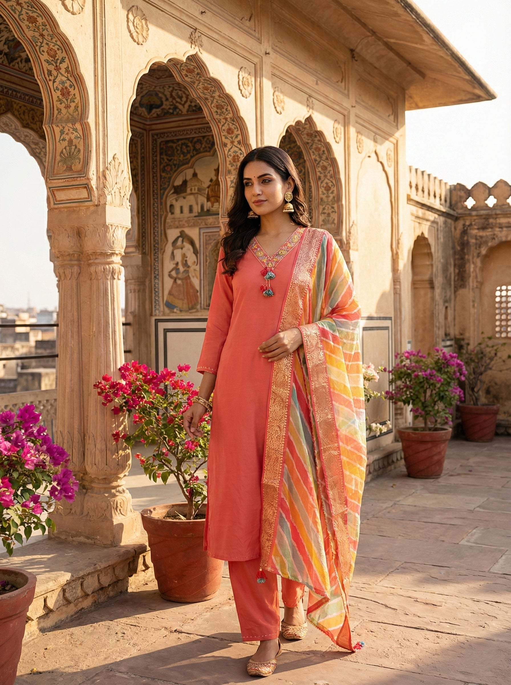 Coral Modal Three Piece Set