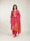 Magenta Muslin Digital Print Three Piece Set