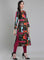 Multicoloured Printed Mandarin Neck kurta