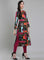 Multicoloured Printed Mandarin Neck kurta