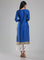 Blue Square Neck Printed kurta