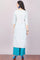 Blue Round Neck 3/4 Sleeve kurta