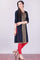 Blue Round Neck 3/4 Sleeve kurta