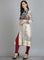 White Printed Mandarin Neck kurta