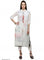 White Printed 3/4 Sleeve kurta