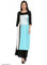 Blue Printed 3/4 Sleeve kurta