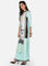 White & Blue Printed kurta