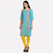 Blue Printed 3/4 Sleeve kurta