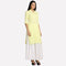 Yellow Mandarin Neck 3/4 Sleeve kurta