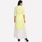 Yellow Mandarin Neck 3/4 Sleeve kurta