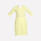 Yellow Mandarin Neck 3/4 Sleeve kurta