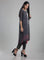 Grey & White 3/4 Sleeve Printed kurta