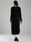 Black & Red Woollen Round Neck kurta