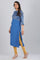 Blue Band Collar Embellished kurta