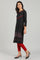 Black Round Neck Yarn-dyed kurta