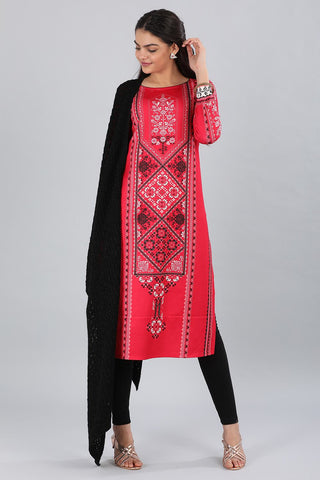 Black Yarn-dyed Shawl