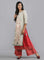 Off-White Round Neck Layered kurta