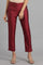 Maroon Straight Pants