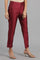 Maroon Straight Pants