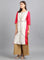 Ecru Round Neck Printed kurta