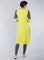 Green Round Neck Printed kurta