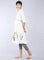 White Mandarin Neck Striped kurta