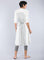 White Mandarin Neck Striped kurta