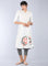 White Mandarin Neck Striped kurta