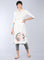 White Mandarin Neck Striped kurta