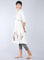 White Mandarin Neck Striped kurta