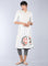 White Mandarin Neck Striped kurta