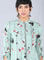 Green Mandarin Neck Printed kurta