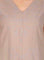 Beige V Neck Flared Hemline kurta