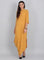 Mustard Collar Neck Solid kurta