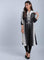 Black & White Mandarin Neck Printed kurta