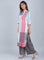 White & Blue Striped Mandarin Neck kurta