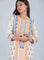 Off-White & Orange Printed kurta