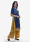 Blue Printed Round Neck kurta