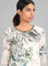 Ecru Round Neck Printed kurta